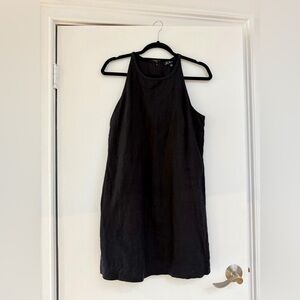 J. Crew Black Linen Sleeveless Dress. Size MP.